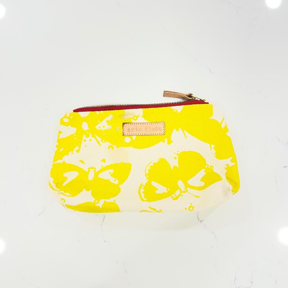 Erin Flett yellow butterfilies make up bag - Picture 2 of 8